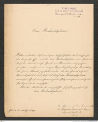 k.k. naturhistorisches Hofmuseum, Intendanzakten 1885-1896 (Hauer), Aktenzahl Z.214/1893, Seite 1